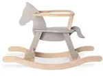 Pinolino Schaukelpferd Pinolino, Natur, Hellgrau, Holz, Buche, 31x58x86 cm,