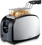 Trisa Electronics Toaster, Schwarz, Kunststoff, 17x19.4x28.5 cm, RoHS, Fsc, Reach,