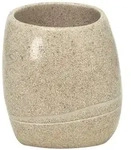 Kleine Wolke Zahnputzbecher Stones, Sand, Kunststoff, 9.5 cm, Badaccessoires,