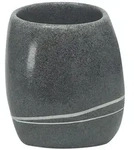 Kleine Wolke Zahnputzbecher Stones, Dunkelgrau, Kunststoff, Uni, 9.5 cm,