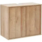 Mid.you Waschbeckenunterschrank, Eiche, Holzwerkstoff, 60x50x30.5 cm, h&auml;ngend,