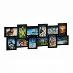 Relaxdays Bilderrahmen, Schwarz, Kunststoff, Wellpappe, 81x30x2 cm, Bilder und