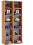 Mid.you Cd-Regal, Buche, Holzwerkstoff, 10 F&auml;cher, 42x92x20 cm, Wohnzimmer, Regale,