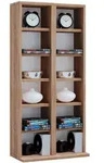 Mid.you Cd-Regal, Eiche, Holzwerkstoff, 10 F&auml;cher, 42x92x20 cm, Wohnzimmer, Regale,