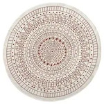 Hanse Home Outdoorteppich Twin, Creme, Terracotta, Kunststoff, Mandala, rund,