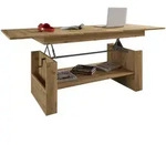 Mid.you Couchtisch, Eiche, Honig, Holzwerkstoff, rechteckig, 115x52.5x65 cm,