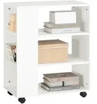 SoBuy Druckertisch, Wei&szlig;, Holzwerkstoff, 60x75x35 cm, Arbeitszimmer, Container
