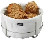 Gefu Brotkorb Brunch, Wei&szlig;, Edelstahl, Metall, Textil, rund, 11.5 cm,