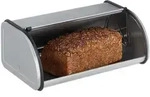 Relaxdays Brotkasten, Silber, Metall, 33.5x13.5x20.5 cm, K&uuml;chenzubeh&ouml;r, Brotk&auml;sten