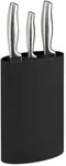 Relaxdays Messerblock, Schwarz, Kunststoff, 16.5x22x6.5 cm, Kochen, K&uuml;chenmesser,