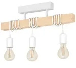 Eglo Deckenleuchte Townshend, Braun, Wei&szlig;, Holz, Metall, l&auml;nglich,l&auml;nglich,
