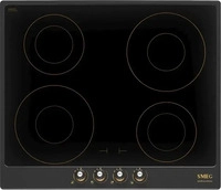 SMEG INDUKTIONSKOCHFELD Schwarz, Messing 59.6x60x51 cm