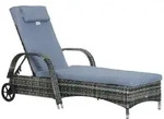 Outsunny Sonnenliege,, Mehrfarbig, Kunststoff, 73x103x200 cm, Gartenm&ouml;bel,