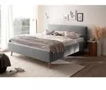 P & B Polsterbett Mattis, Hellgrau, Holz, Esche, 180x200 cm, Reach, individuelle