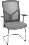 Mid.you Besucherstuhl, Grau, Kunststoff, Kufe, 62x106x66 cm, Arbeitszimmer,