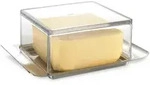 Gefu Butterdose, Edelstahl, Transparent, Metall, Kunststoff, 8x5.2x14 cm,