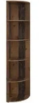 Vicco Eckregal, Alteiche, Holzwerkstoff, 6 F&auml;cher, Formgebogen, 40x180x40 cm,