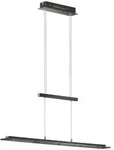Fischer & Honsel Led-H&auml;ngeleuchte Tenso, Schwarz, Chrom, Metall, Glas, 9x80-150x88
