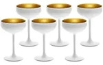 St&ouml;lzle Lausitz Sektschalen, Wei&szlig;, Gold, Glas, Essen & Trinken, Gl&auml;ser,