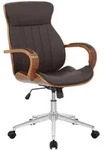 CLP Drehstuhl, Braun, Walnuss, Metall, 63x100x68 cm, Arbeitszimmer, B&uuml;rost&uuml;hle,