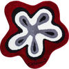 Grund Badteppich Colani 1, Rot, Textil, Blume, rund, Oeko-Tex® Standard 100, Made in