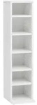 Mid.you Cd-Regal, Wei&szlig;, Holzwerkstoff, 5 F&auml;cher, 21x90x20 cm, Wohnzimmer,...