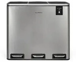 Les Collectors Recyclingm&uuml;lleimer, Silber, Metall, 61.5x56x34.5 cm, K&uuml;chen,