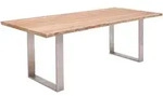Niehoff Garden Gartentisch, Silber, Teak, Metall, Recyclingholz, Teakholz, massiv,