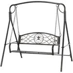 Outsunny Gartenschaukel, Schwarz, Metall, 123x175x167 cm, Gartenm&ouml;bel,
