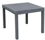 Gardenson Gartentisch, Dunkelgrau, Metall, rechteckig, eckig, 90x75x90-180 cm,