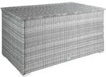tectake Auflagenbox, Hellgrau, Kunststoff, Rechteckig, 82.5x79.5x145 cm, Aufbewahrung