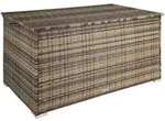 tectake Auflagenbox, Natur, Kunststoff, Rechteckig, 82.5x79.5x145 cm, Aufbewahrung &