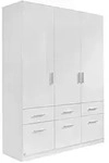 Carryhome Dreht&uuml;renschrank, Wei&szlig;, Wei&szlig; Hochglanz, Holzwerkstoff, 2 F&auml;cher, 6