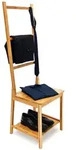 Relaxdays Kleiderstuhl, Hellbraun, Holz, 40x133x42 cm, Schlafzimmer, Herrendiener