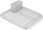 Brabantia Geschirrabtropftasse, Grau, Metall, 38.6x14.2x49.2 cm, Abtropfschale,