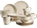 M&auml;ser Kombiservice, Beige, Keramik, 20-teilig, 420 ml,600 ml, handbemalt, Essen &