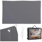 Relaxdays Sonnensegel, Grau, Textil, Metall, 600x400 cm, Sonnen- & Sichtschutz,