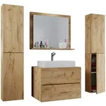 Mid.you Badezimmer VCM Lendas, Honigeiche, Glas, Keramik, Holzwerkstoff,...