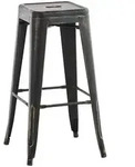 CLP Barhocker, Schwarz, Gold, Metall, 43x76x43 cm, Esszimmer, Barm&ouml;bel, Barhocker