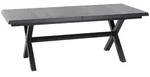 Siena Garden Gartentisch, Anthrazit, Schiefer, Metall, rechteckig, X-Form,