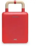 ADE Waffeleisen, Rot, Metall, 17.5x15x22.5 cm, K&uuml;chenger&auml;te, Waffeleisen