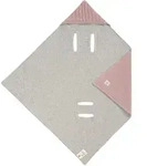 L&auml;ssig Einschlagdecke, Grau, Hellrosa, Textil, 0.5x78x78 cm, Gots, Schlafen,