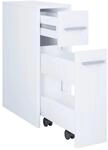 Mid.you Unterschrank, Wei&szlig;, Kunststoff, 3 Schublade(n) Schubladen, 19.9x61.4x45 cm,