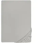 biberna Spannbetttuch, Grau, Textil, Uni, 100x200 cm, Schlaftextilien, Bettw&auml;sche,