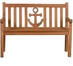Gardenson Gartenbank, Teak, Holz, Teakholz, 2-Sitzer, 120x89x60 cm, Holzm&ouml;bel,