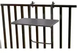 Gardenson Balkonh&auml;ngetisch, Anthrazit, Metall, Holzwerkstoff, rechteckig, 60x20x40