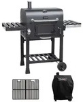 Taino Holzkohlegrill, Schwarz, Metall, 124x114x66 cm, Grills & Outdoor-K&uuml;chen,