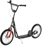 Homcom Tretroller, Schwarz, Metall, 58x96x139 cm, unisex, Outdoor Spielzeug,