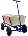 Bollerwagen Billy Beach Wagon, Blau, Holz, Metall, 94.5x97x61 cm, Baby on Tour,