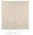 Relaxdays Sonnensegel, Beige, Textil, Metall, 400x400 cm, Sonnenschutz & Sichtschutz,